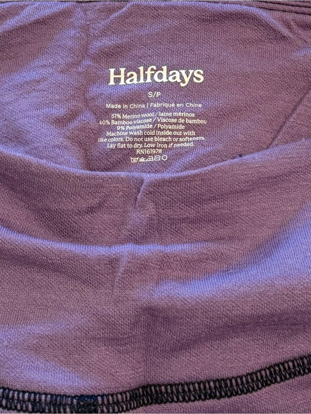 Halfdays - Hallie Midweight Merino Blend Base Layer Leggings in Disco - Picture 3 of 3